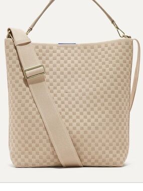 Rothy's Taupe Textured Shoulder Hobo Bag